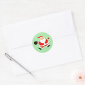 クリスマス ボウリング ホリデー ラウンドシール (封筒)