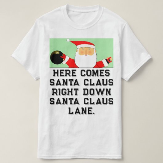 クリスマス ボウリング Tシャツ (デザイン正面)