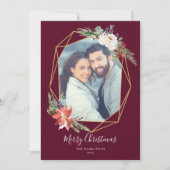 クリスマス ボタニカル ジオメトリック レッド フォト (正面)