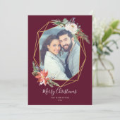 クリスマス ボタニカル ジオメトリック レッド フォト (スタンド正面)