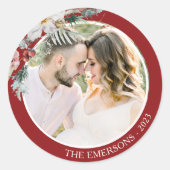 クリスマス ボタニカル フォト ステッカー (正面)