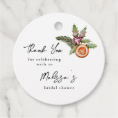 クリスマス ボタニカル ブライダルシャワー フェイバータグ (正面)