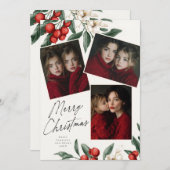 クリスマス ボタニカル ホリデー 3 枚の写真 (正面/裏面)