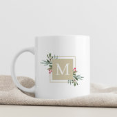 クリスマス ボタニカル モノグラム マグカップ