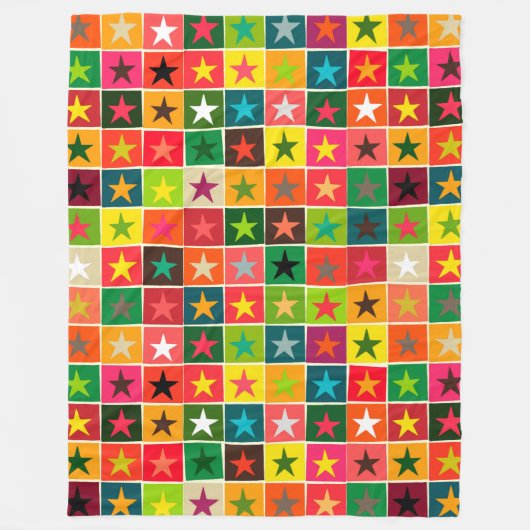 クリスマス・ボックス・スター フリースブランケット (正面)