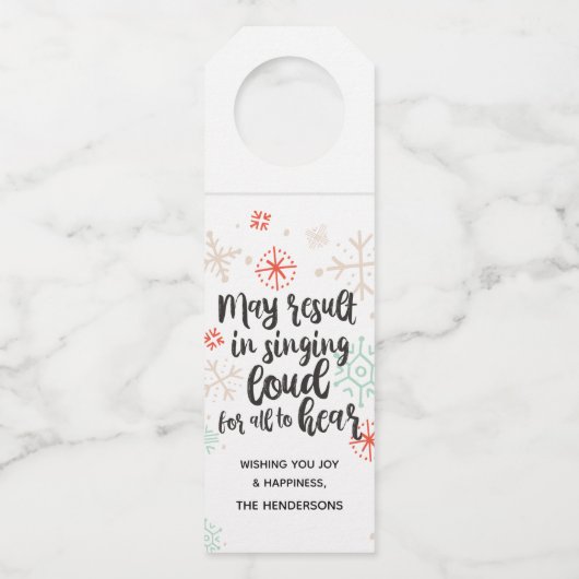 クリスマス·ボトルラベル ボトルネックタグ (正面)