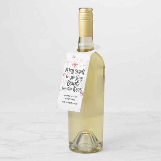 クリスマス·ボトルラベル ボトルネックタグ (アングル)