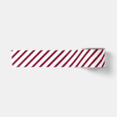 クリスマス ボルドー 赤 白 ストライプ 模様 サテンリボン (正面)