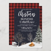 クリスマス・ボンファイア・パーティー 招待状 (正面/裏面)