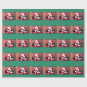 クリスマス-ボーダーコリー-フリップ ラッピングペーパー (フラット)