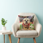 クリスマス-ボーダーテリア-レーガン クッション (椅子)