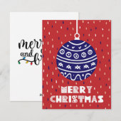 クリスマス・ボール　メリークリスマス シーズンカード (正面/裏面)