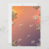 クリスマス·ボール、金ゴールド·スノーフレーク社のパーティー 招待状 (裏面)