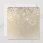クリスマス ボール、雪の結晶、社員パーティー 招待状 (裏面)