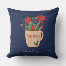 クリスマス・ポインセチアで警察官が感謝