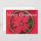 クリスマス・ポインセチア~はがき ポストカード (正面/裏面)