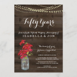 クリスマス ポインセチア アニバーサリー パーティー 招待状