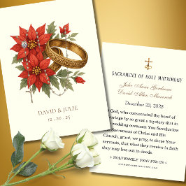 クリスマス ポインセチア カトリック 結婚 祝祷カード