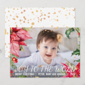 クリスマス ポインセチア ゴールド スプラッシュ フォト (正面/裏面)