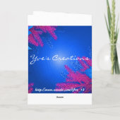 クリスマス・ポインセチア・ブルーとピンク（英語） シーズンカード (裏面)