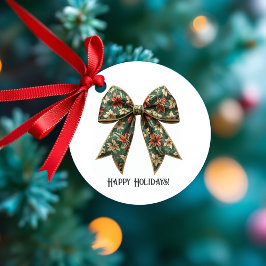 クリスマス ポインセチア リボン ホリデー フェイバータグ