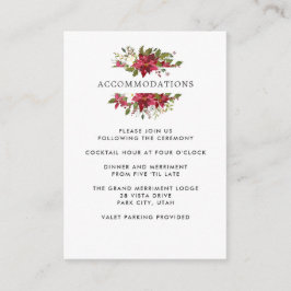 クリスマス | ポインセチア 結婚式 ホテル 宿泊施設 エンクロージャーカード