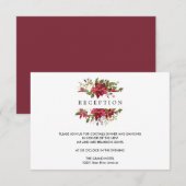 クリスマス | ポインセチア 結婚式  披露宴 封筒 エンクロージャーカード (正面/裏面)