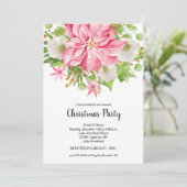 クリスマス ポインセチア 花のホリデー 招待状 (スタンド正面)