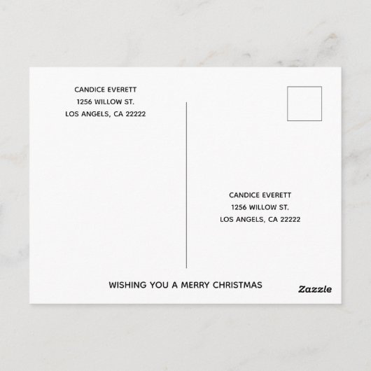 クリスマス ポストカード (裏面)