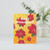 クリスマス ポストカード ポインセチアの花 (スタンド正面)