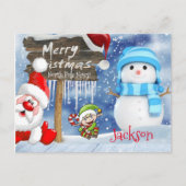 クリスマス ポストカード 北極 (正面)