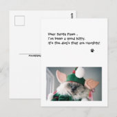 クリスマス ポストカード - Dear Santa Paws (正面/裏面)