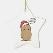 クリスマス・ポテト セラミックオーナメント (左)
