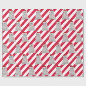 クリスマス・ポーラーストライプベア ラッピングペーパー (フラット)