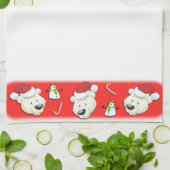 クリスマス・ポーラー・ベア キッチンタオル (折り畳み)