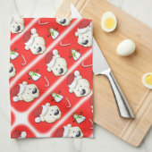 クリスマス・ポーラー・ベア キッチンタオル (四つ折り)