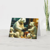 クリスマス・ポーラー・ベア・ギフト カード (正面)