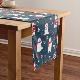 クリスマス・ポーラー・ベア ショートテーブルランナー