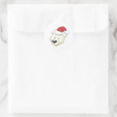 クリスマス・ポーラー・ベア ラウンドシール (バッグ)