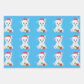 クリスマス・ポーラー・ベア ラッピングペーパーシート (正面3)