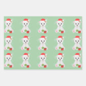 クリスマス・ポーラー・ベア ラッピングペーパーシート (正面)