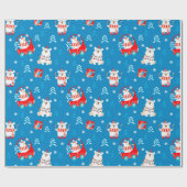 クリスマス・ポーラー・ベア ラッピングペーパー (フラット)