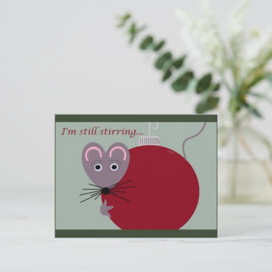 クリスマス・マウスとオーナメントはまだ動いている ポストカード (スタンド正面)