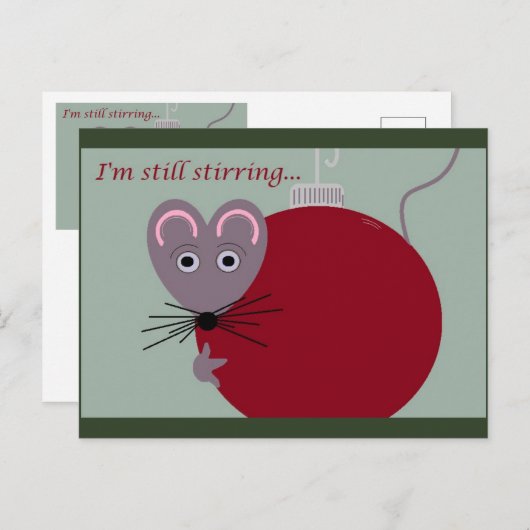 クリスマス・マウスとオーナメントはまだ動いている ポストカード (正面/裏面)