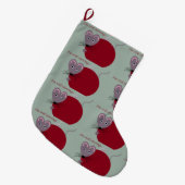クリスマス・マウスとオーナメントはまだ動いている ラージクリスマスストッキング (正面 (吊り時))