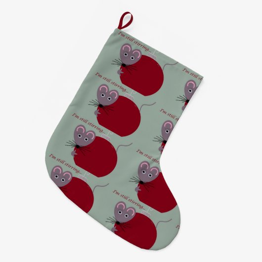 クリスマス・マウスとオーナメントはまだ動いている ラージクリスマスストッキング (正面 (吊り時))