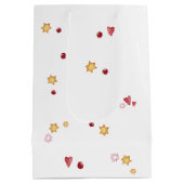 クリスマス・マウス・カップルとランタン ミディアムペーパーバッグ (裏面)