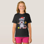 クリスマス マウス ホッケー Tシャツ (正面フル)