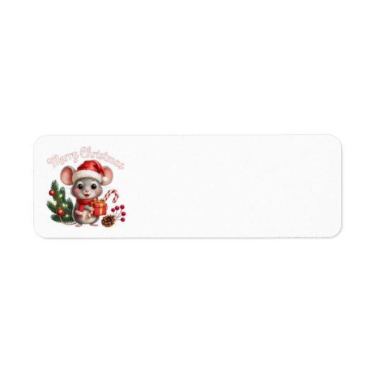 クリスマス マウス 宛名ラベル ラベル (正面)