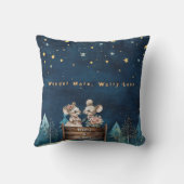 クリスマス・マウンテン・ウォータカラー新婚夫婦 クッション (裏面)